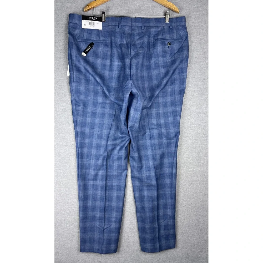 Lauren‎ Ralph Lauren Mens 42x32 Blue Plaid Ultraflex Classic Fit Suit NEW